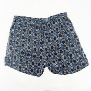 H&M Women's Multicolor Blue Tribal High Waisted Pull On Casual Shorts Size 8